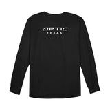 OpTic Texas Signature Logo Black Long Sleeve T-Shirt - Front View
