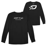 OpTic Texas Signature Logo Black Long Sleeve T-Shirt - front and back views