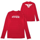 Atlanta FaZe Signature Logo Red Long Sleeve T-Shirt - front and back views