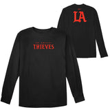 LA Thieves Signature Logo Red Long Sleeve T-Shirt - front and back views