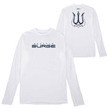 Seattle Surge Signature Logo White Long Sleeve T-Shirt - front and back views