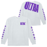 Toronto Ultra White Heavyweight Long Sleeve T-Shirt - front and back views