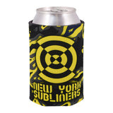 New York Subliners Camo Can Cooler in Black and Yellow - Front View