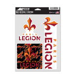 Paris Legion Camo 3-Pack Decals in Red - Front View