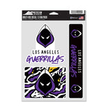 Los Angeles Guerrillas Camo 3-Pack Decals in Purple - Front View