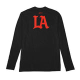 LA Thieves Signature Logo Red Long Sleeve T-Shirt - Back View