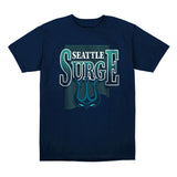 Seattle Surge Retro Blue T-Shirt - Front View