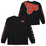Atlanta FaZe Black Heavyweight Long Sleeve T-Shirt - front and back views
