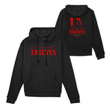LA Thieves Ghost Logo Black Hoodie - front and back views