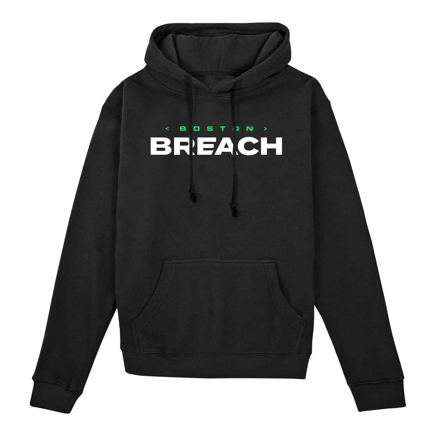 Boston Breach Ghost Logo Black Hoodie - Front View