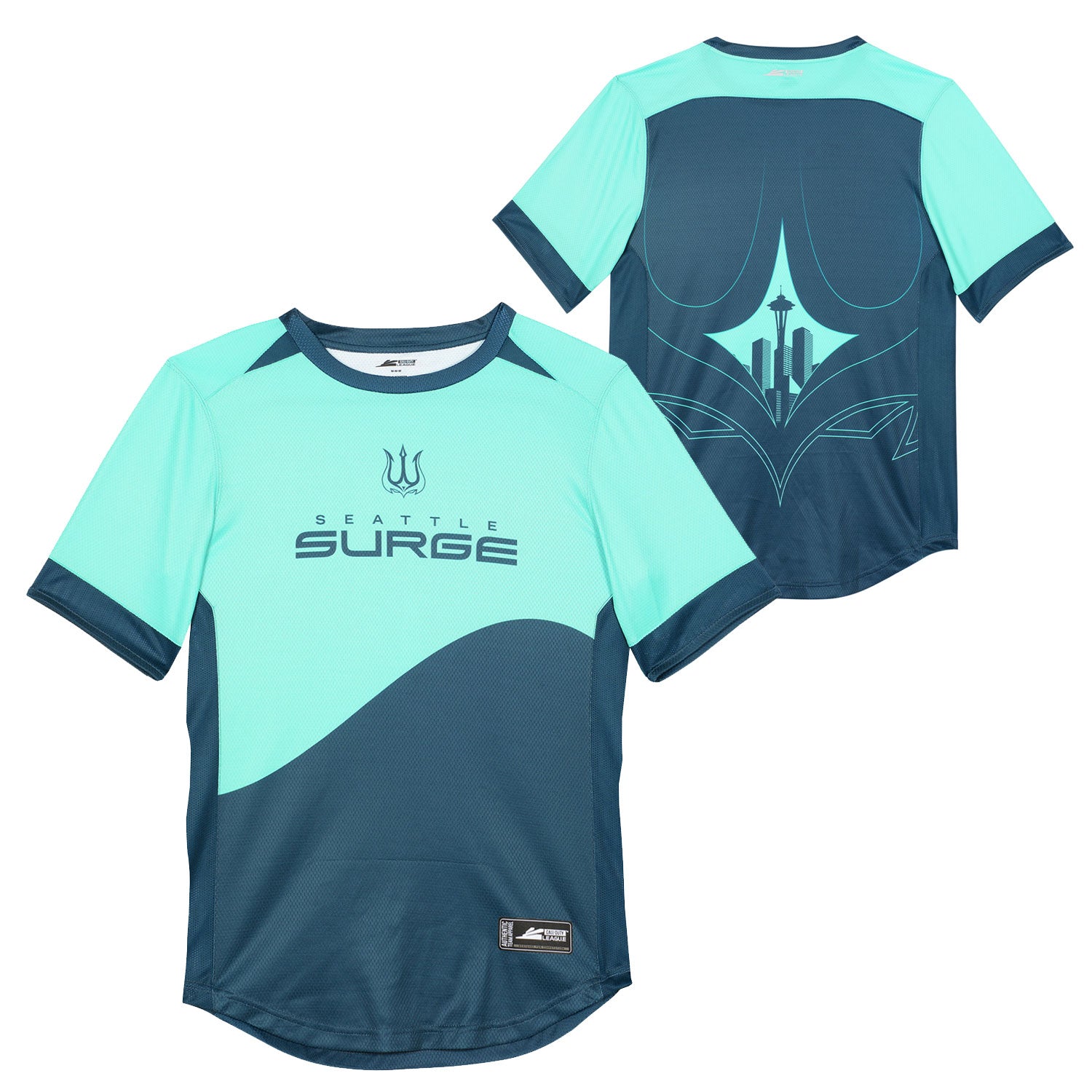 Seattle Surge Blue 2024 Pro Jersey - front and back view