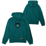 Florida Mutineers Teal Pro Hoodie - front and back