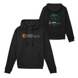 Miami Heretics Ghost Logo Black Hoodie - front and back views