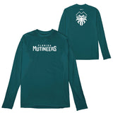 Florida Mutineers Signature Logo Teal Long Sleeve T-Shirt - front and back view