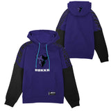 Minnesota Rokkr Purple Pro Hoodie - Front and back views