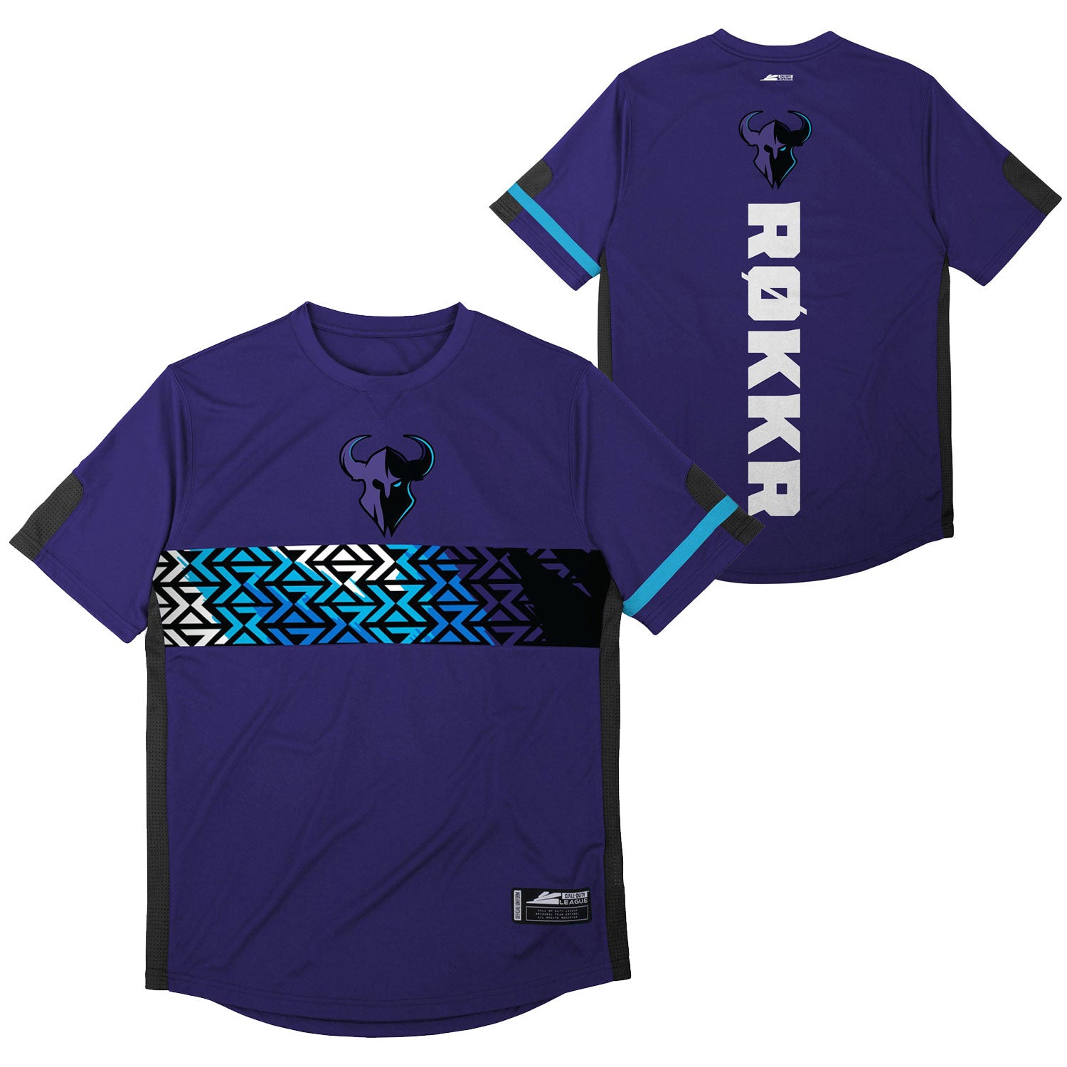 Minnesota Rokkr Purple Pro Jersey - front and back view