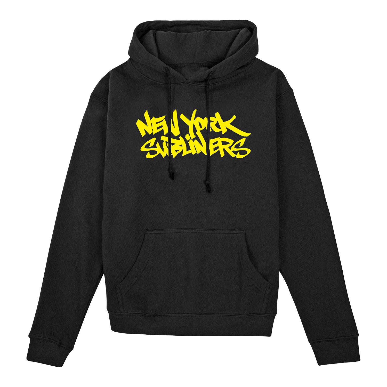 New York Subliners Ghost Logo Black Hoodie - Front View