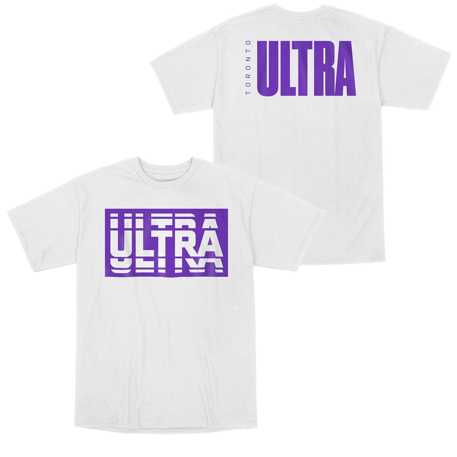 Toronto Ulta Native White T-Shirt - Front and Back View