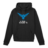 Carolina Royal Ravens Ghost Logo Black Hoodie - Front View