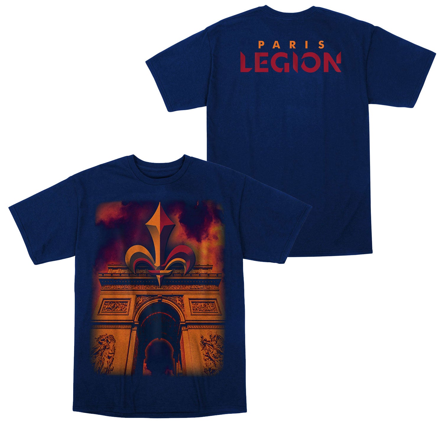 Paris Legion Native Navy T-Shirt - Front and Back View