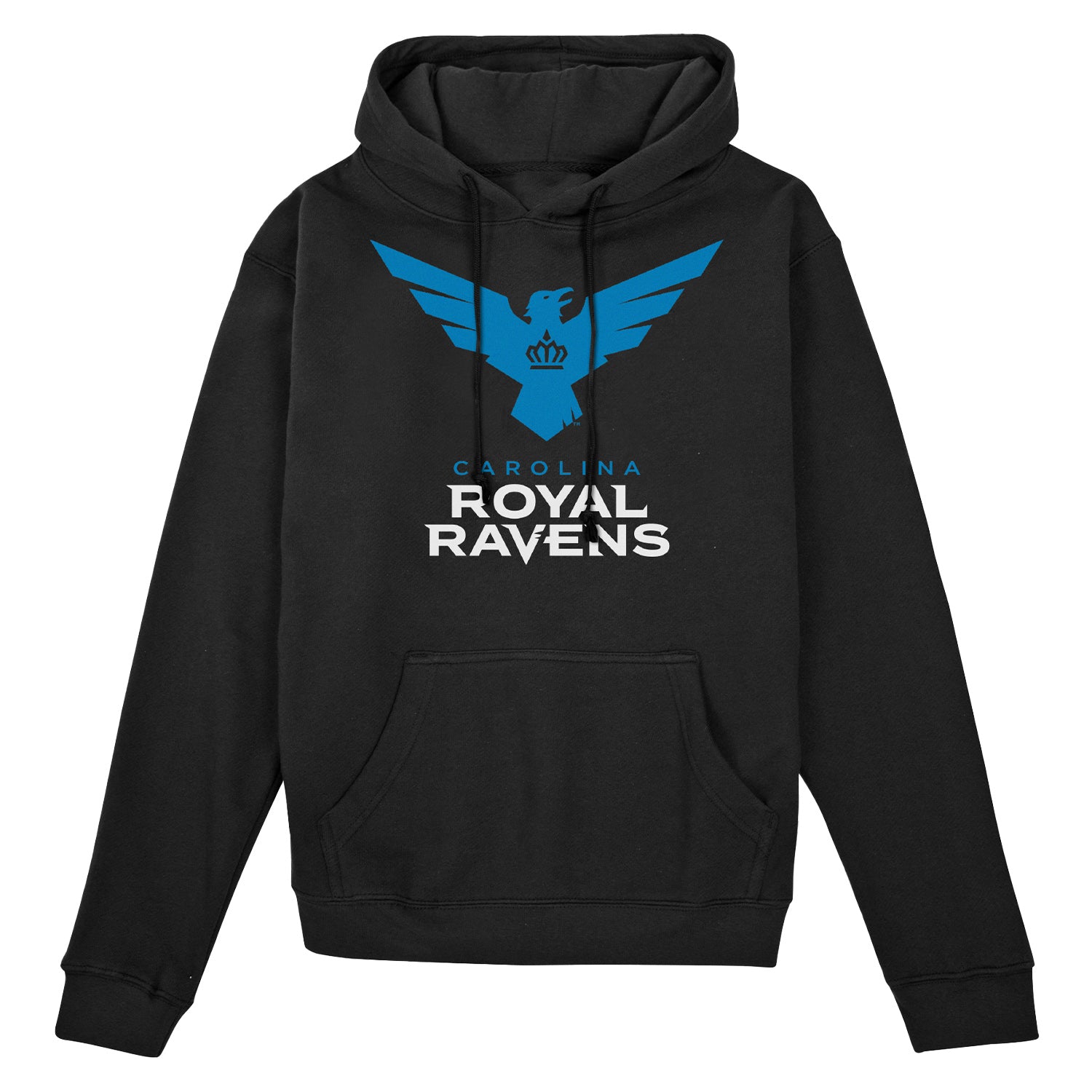 Carolina Royal Ravens Primary Logo Black Hoodie - Front View