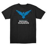 Carolina Royal Ravens Primary Logo Black T-Shirt - Front View