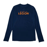 Paris Legion Signature Logo Navy Long Sleeve T-Shirt - Front View