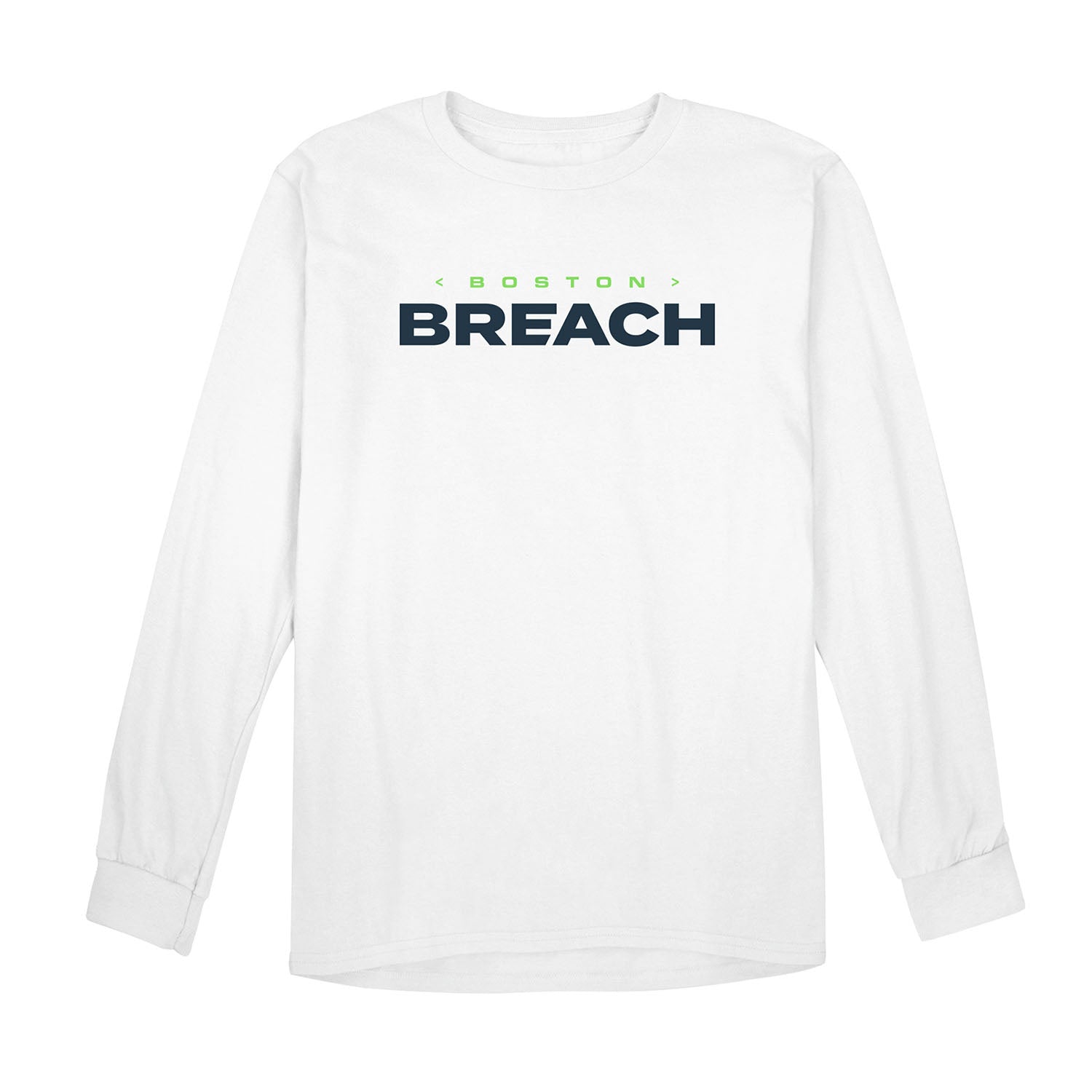 Call of Duty League Boston Breach White Long Sleeve T-Shirt - Front View