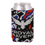 London Royal Ravens Can Cooler in Red - Front View
