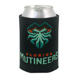 Florida Mutineers Camo Can Cooler in Teal - Back View
