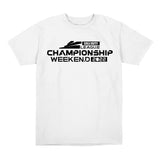 CDL White 2022 Championship Weekend T-Shirt - Front View