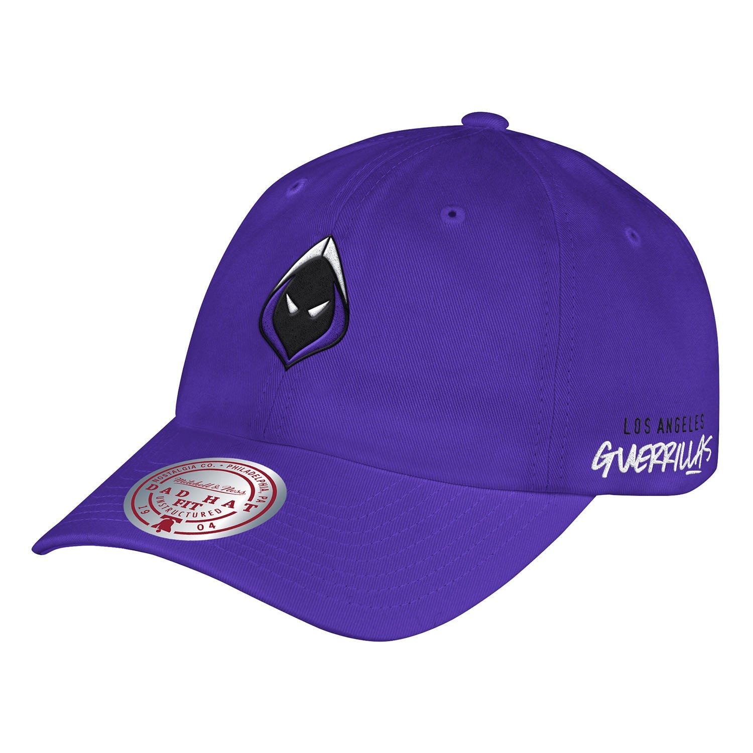 Los Angeles Guerrillas Mitchell & Ness Purple Dad Hat - Left View