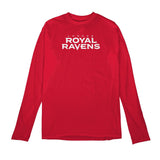 London Royal Ravens Red Singular Logo Long Sleeve T-Shirt - Front View