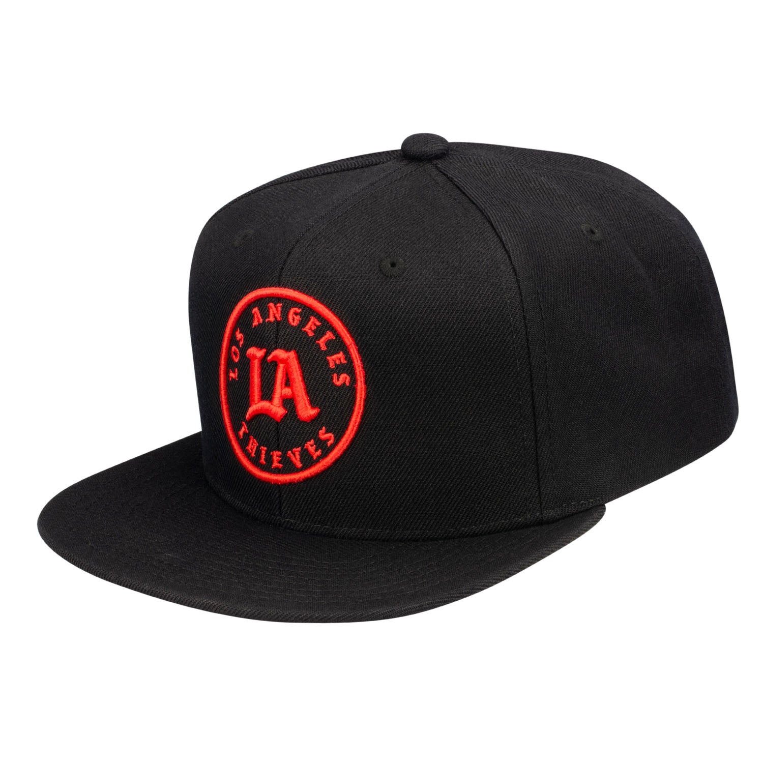 LA Thieves Mitchell & Ness Snapback in Black - Left View