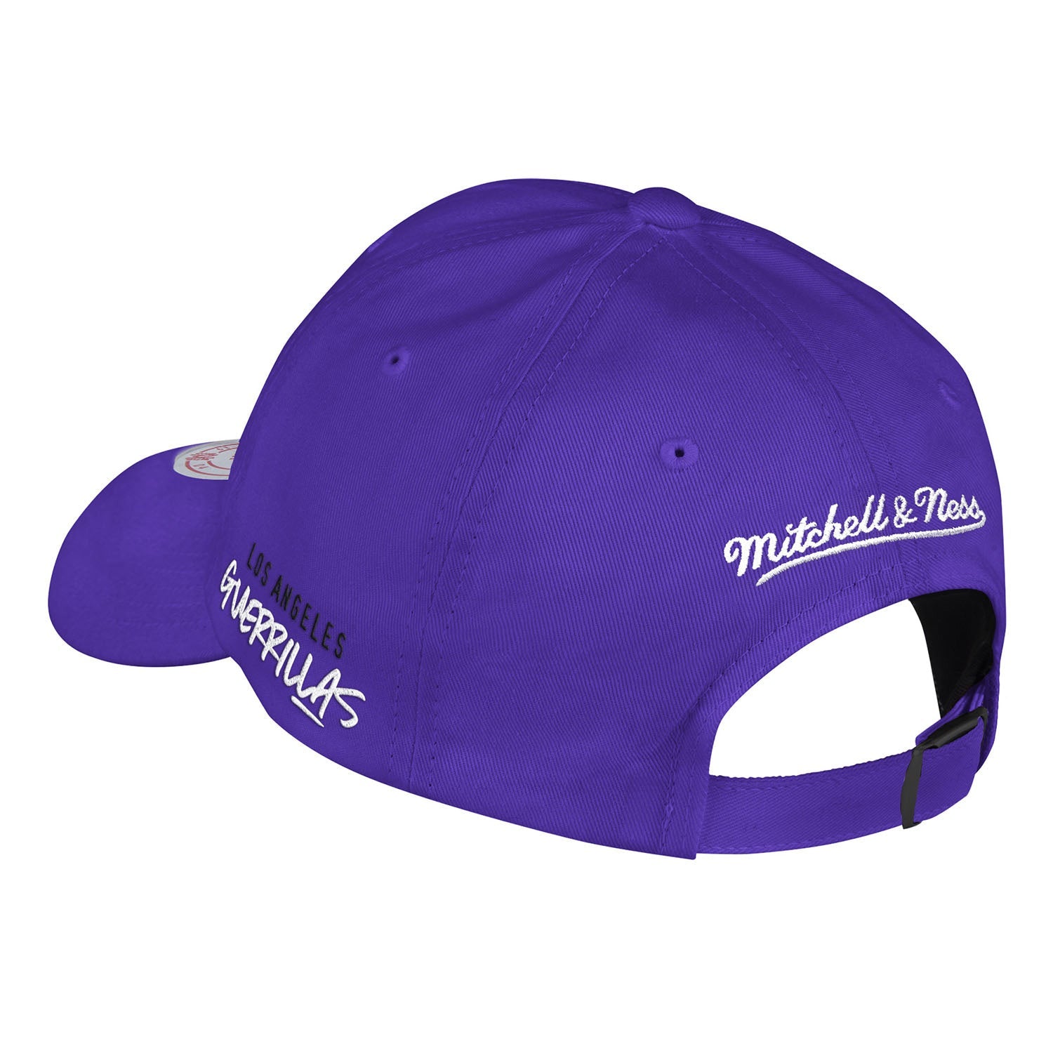 Los Angeles Guerrillas Mitchell & Ness Purple Dad Hat - Back Left View