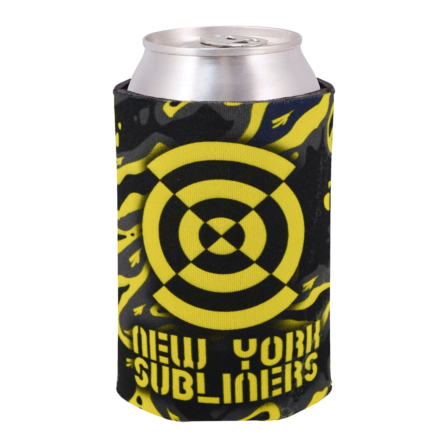 New York Subliners Can Cooler in Black and Yellow - Front View