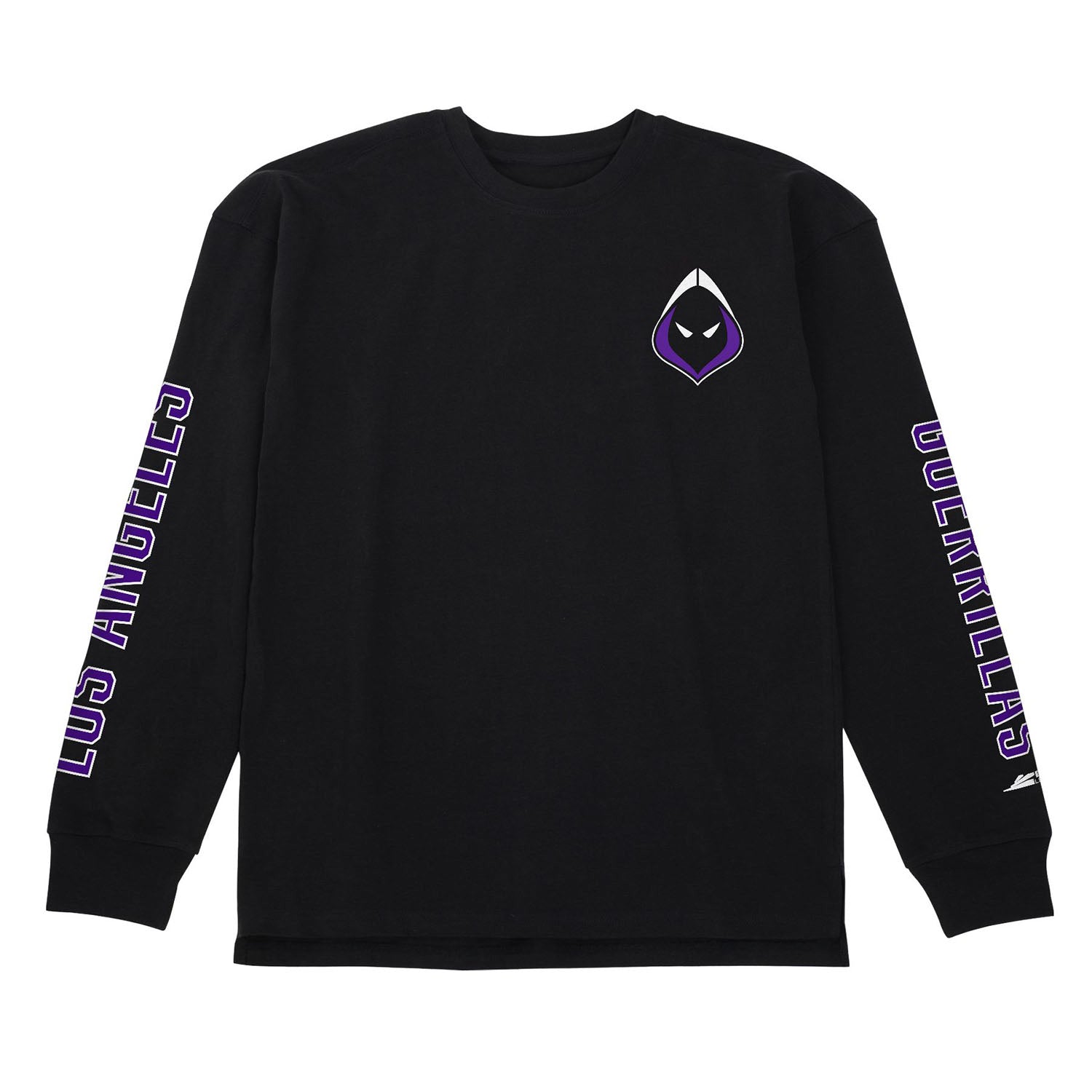 Los Angeles Guerrillas Black Heavyweight Long Sleeve T-Shirt - Front View