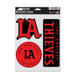 LA Thieves 3-Pack Decals in Red - Front View