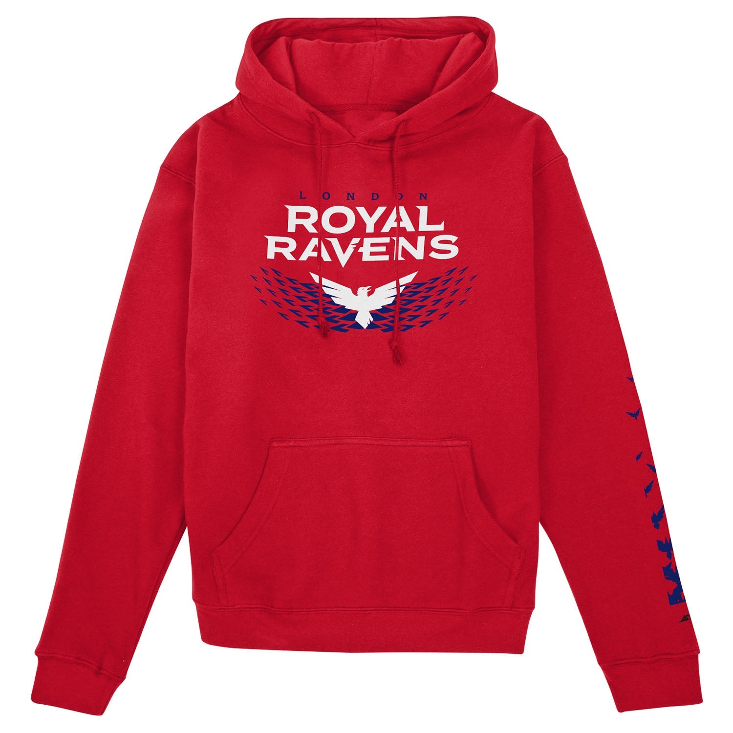 London Royal Ravens Red DNA Hoodie - Front View