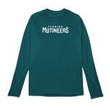 Florida Mutineers Teal Singular Logo Long Sleeve T-Shirt - Front View