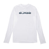 Seattle Surge White Singular Logo Long Sleeve T-Shirt - Front View