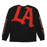 LA Thieves Black Heavyweight Long Sleeve T-Shirt - Back View