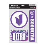 Toronto Ultra 3-Pack Decals in Purple - Front View
