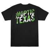 Optic Texas Black Slogan T-Shirt - Back View