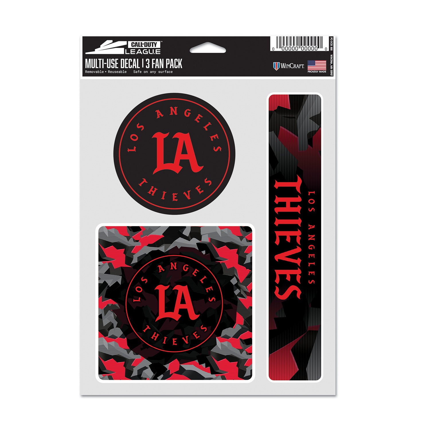 LA Thieves 3-Pack Decals - Front View