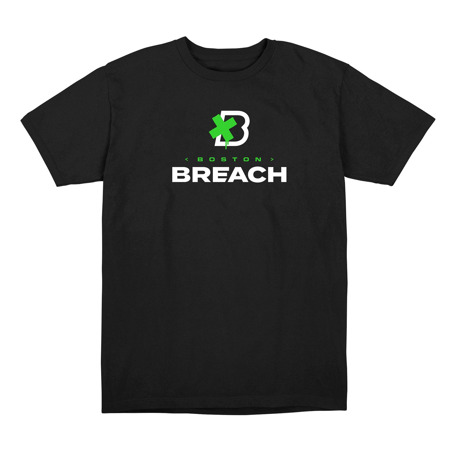 Boston Breach Black Primary Logo T-Shirt - Front View