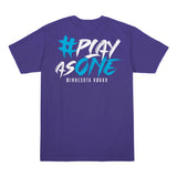 Minnesota Rokkr Slogan Purple T-Shirt - Back View