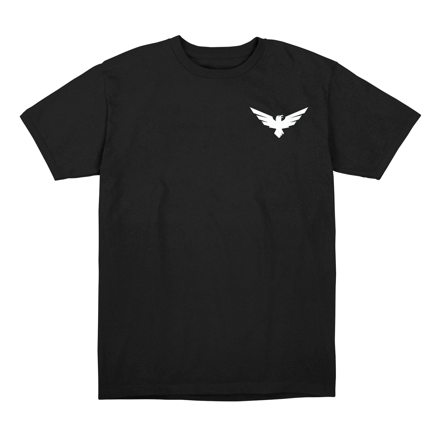 London Royal Ravens Slogan Black T-Shirt - Front View