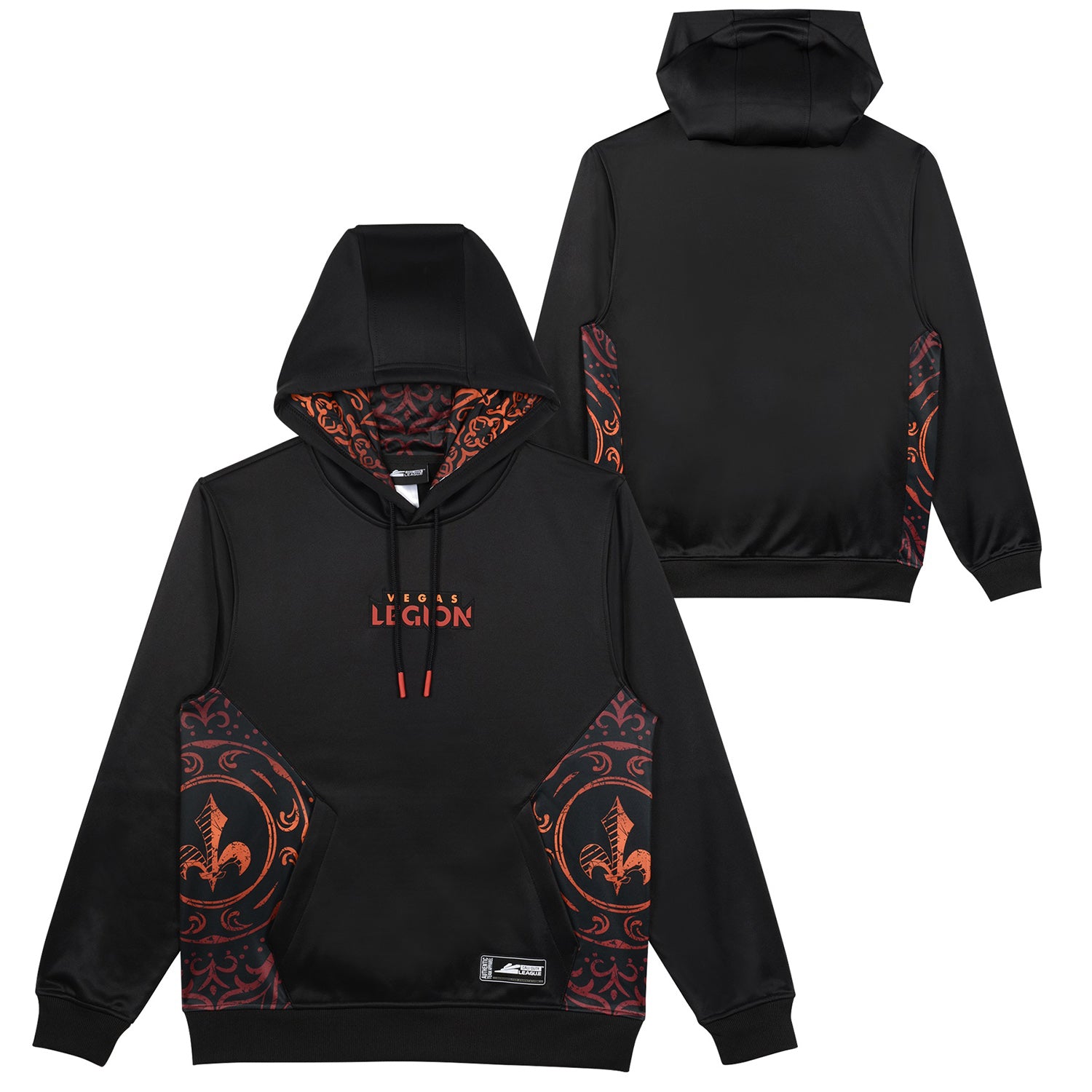 Vegas Legion Navy 2023 Pro Hoodie - Front and Back View